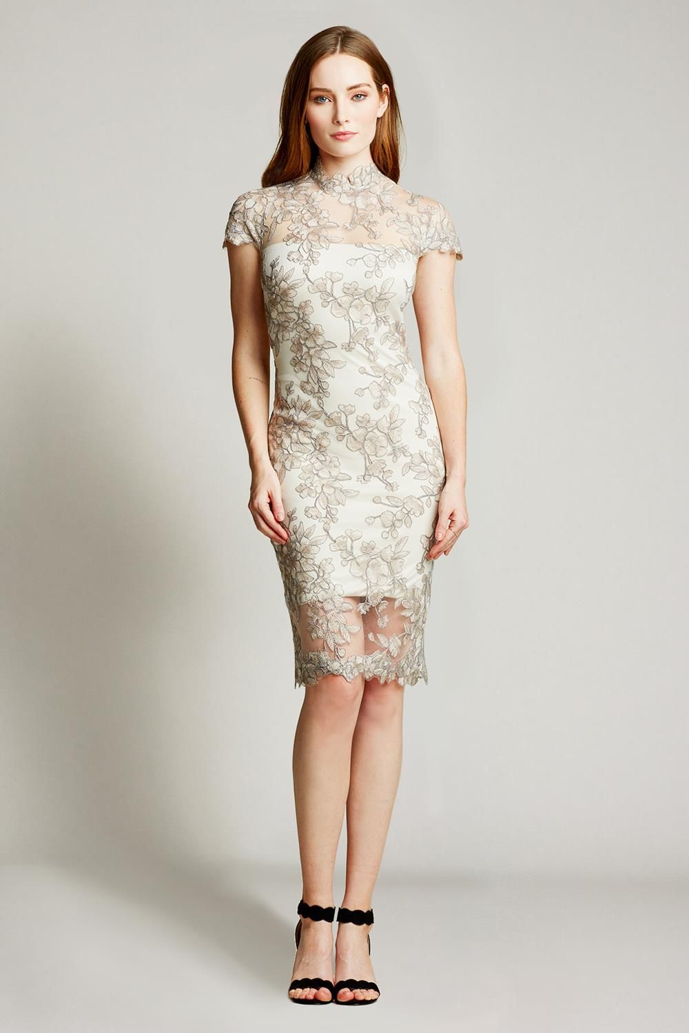 Lace Illusion Neck-Line Mock Neck Dress sold by Lord & Taylor product image thumbnail 13
