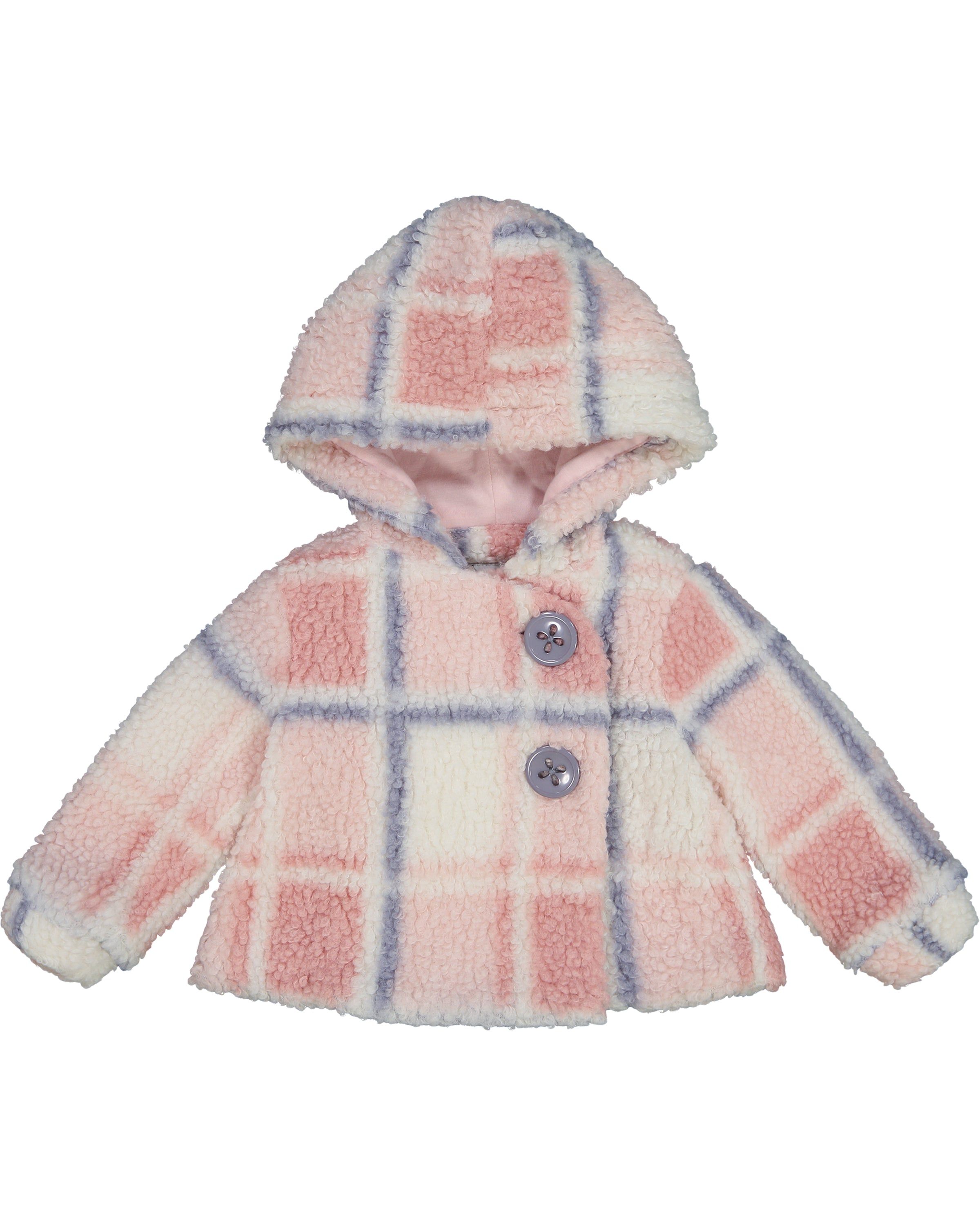 Girls Plaid Printed Hooded Sherpa Jacket sold by Lord & Taylor product image thumbnail 4