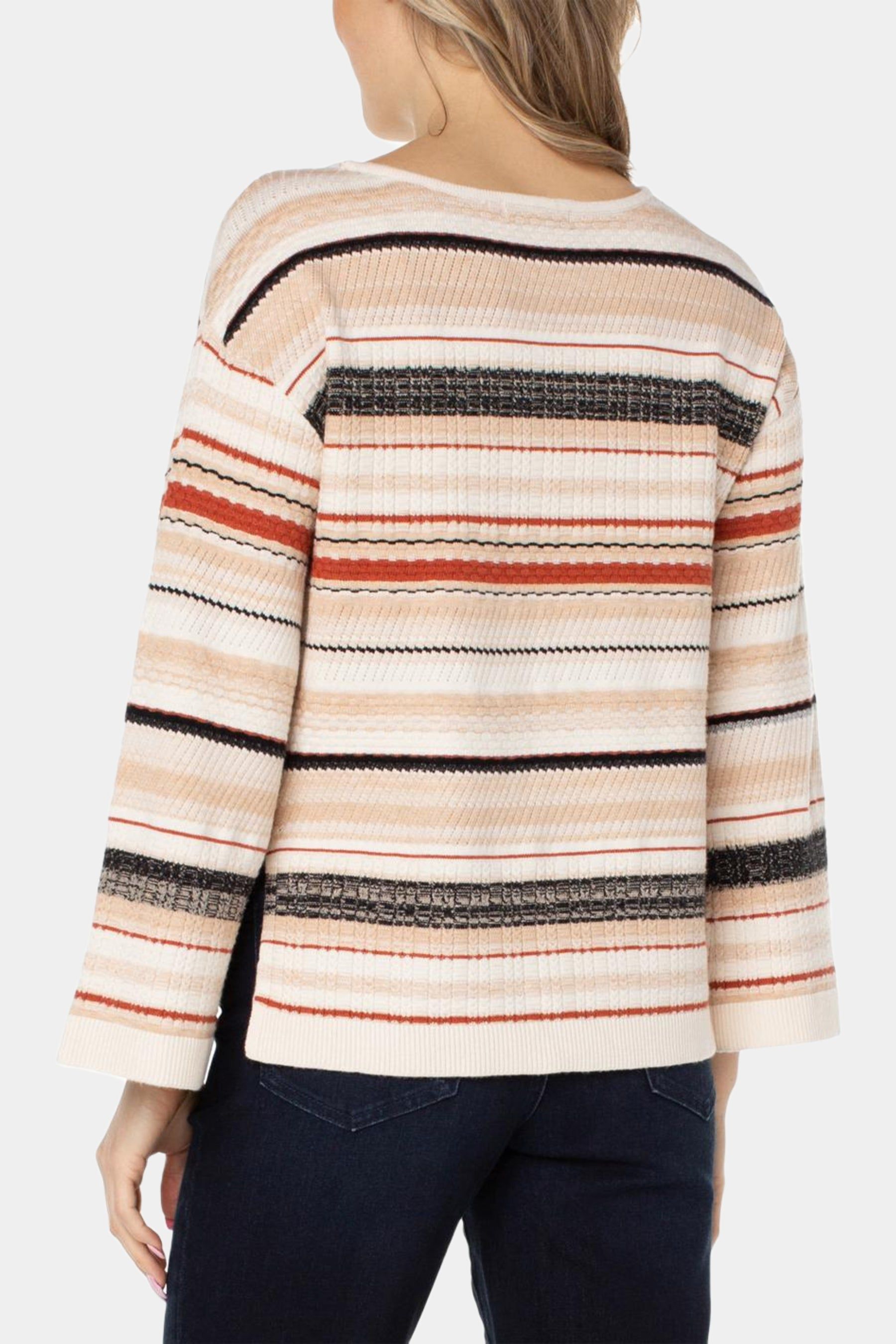 Boat Neck Striped Sweater sold by Lord & Taylor product image thumbnail 4