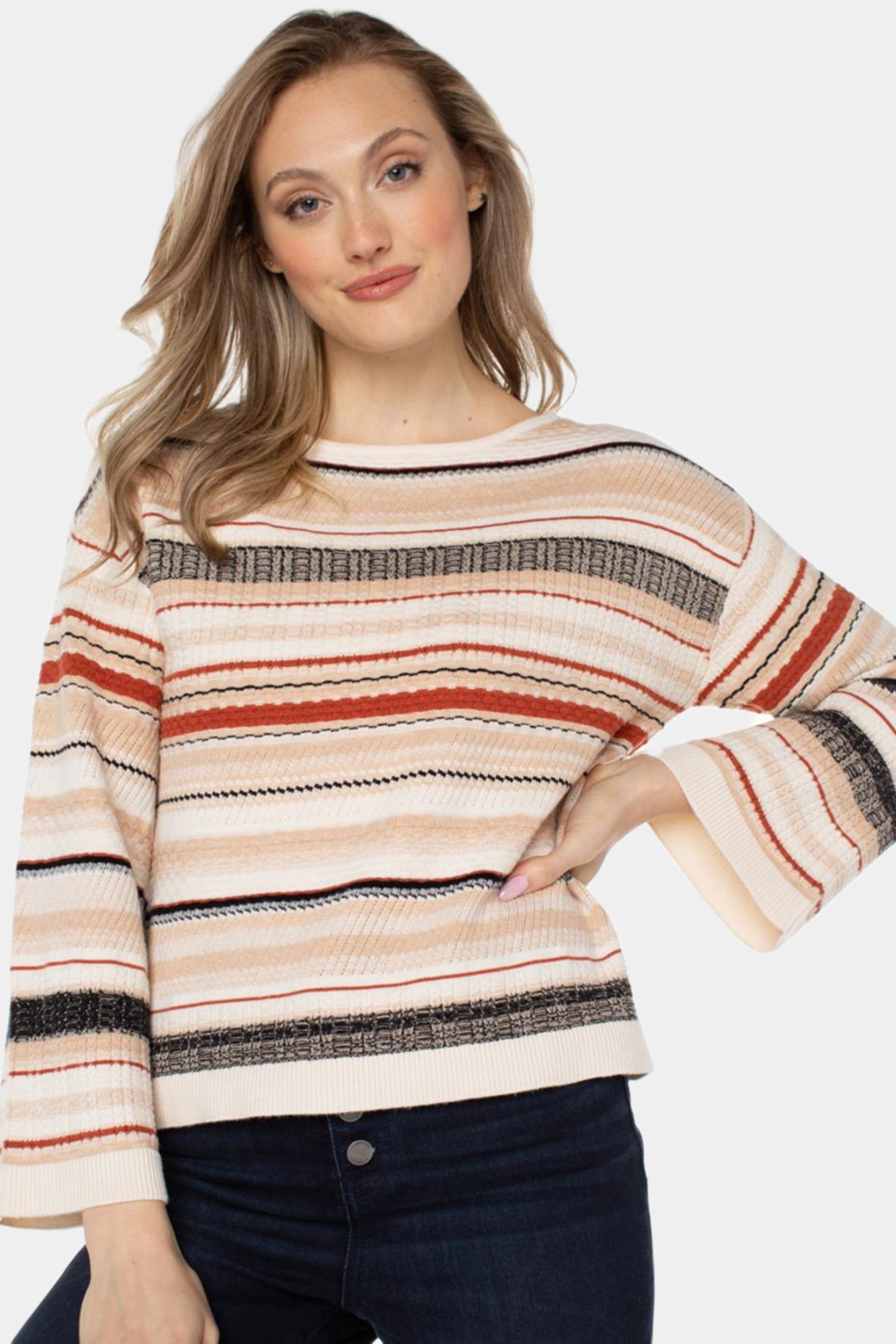 Boat Neck Striped Sweater sold by Lord & Taylor product image thumbnail 2