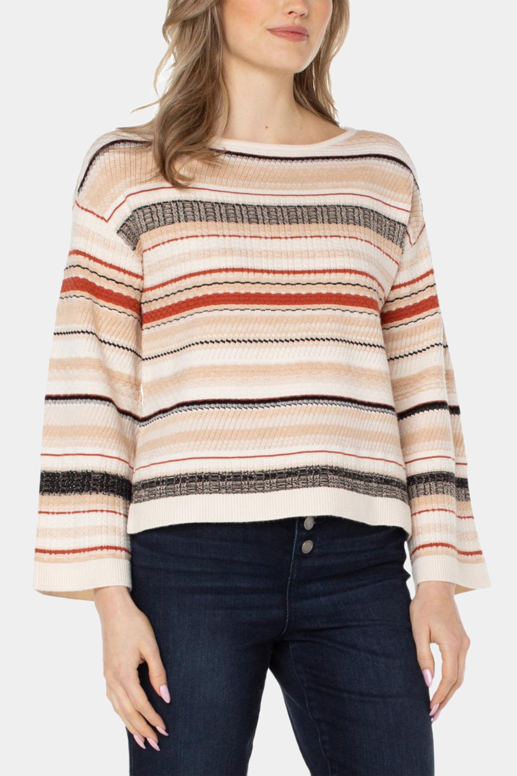 Boat Neck Striped Sweater sold by Lord & Taylor product image thumbnail 6