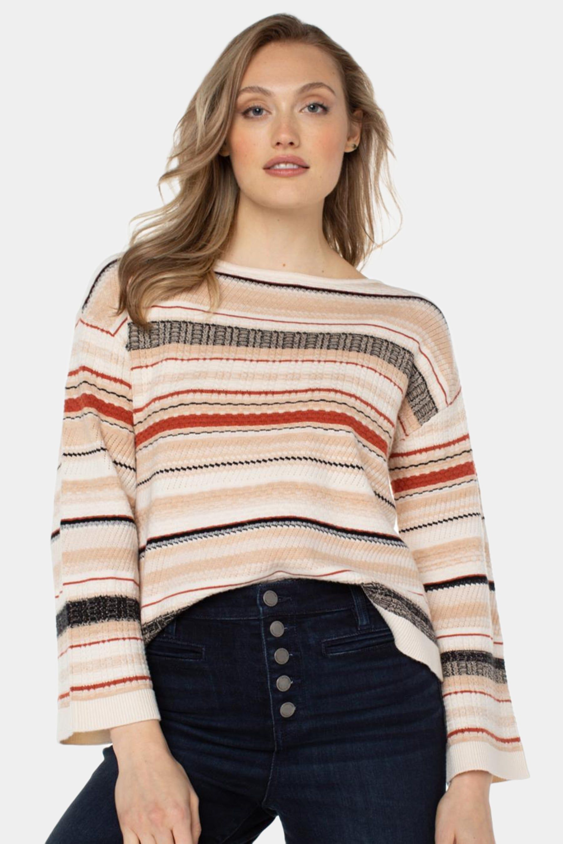 Boat Neck Striped Sweater sold by Lord & Taylor product image thumbnail 3