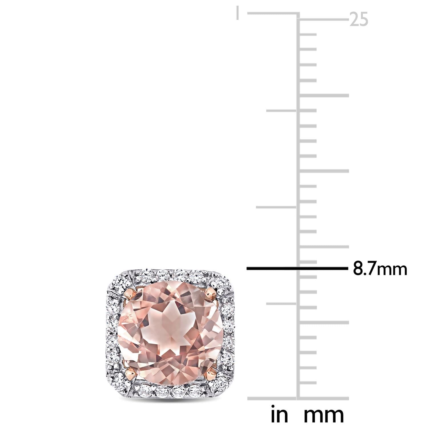 Created Morganite and Cubic Zirconia Earrings sold by Lord & Taylor product image thumbnail 2