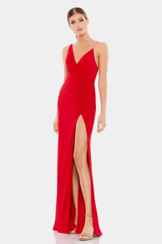 Faux Wrap Pearl Strap Gown sold by Lord & Taylor