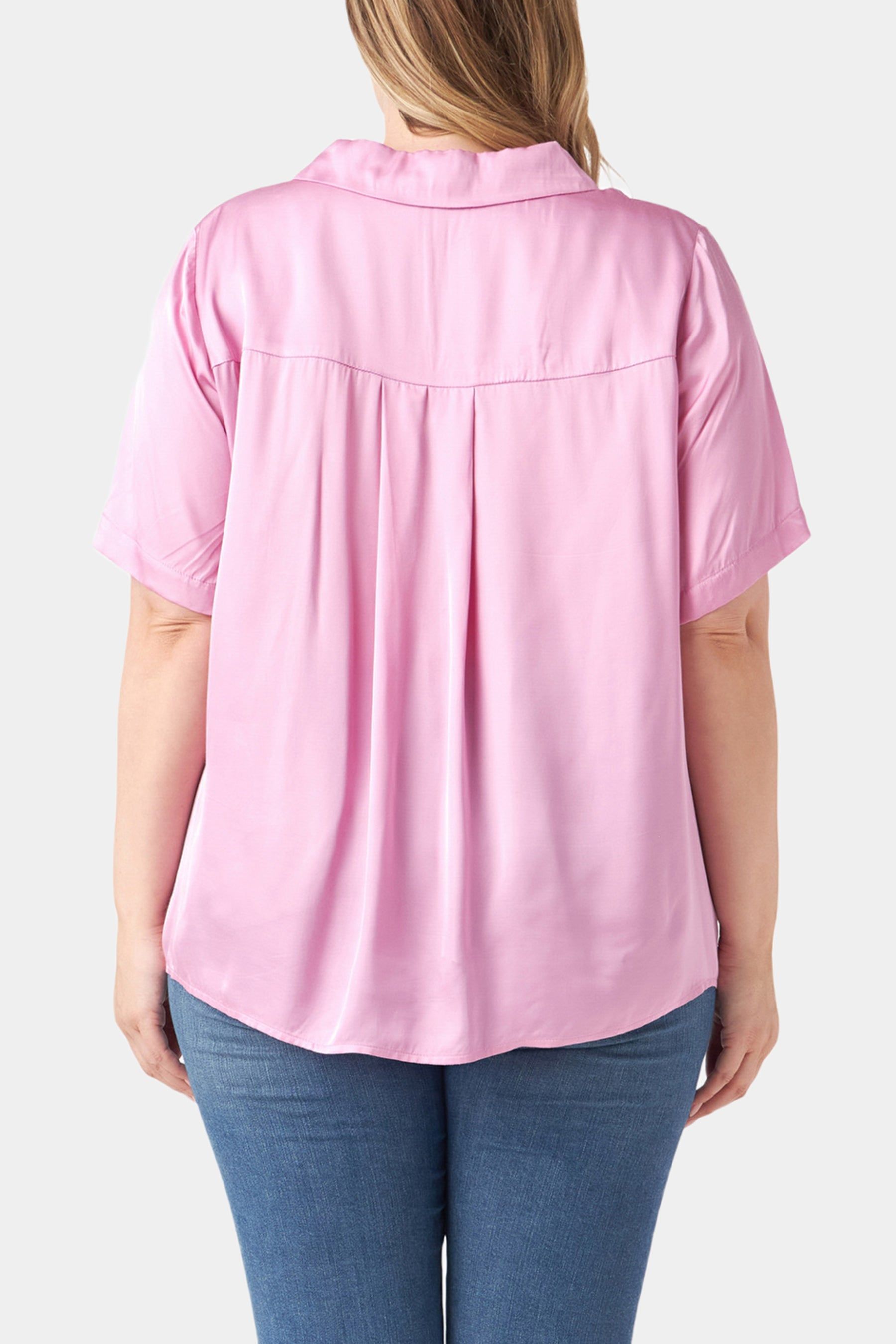 Satin Short Sleeve Shirt sold by Lord & Taylor product image thumbnail 5