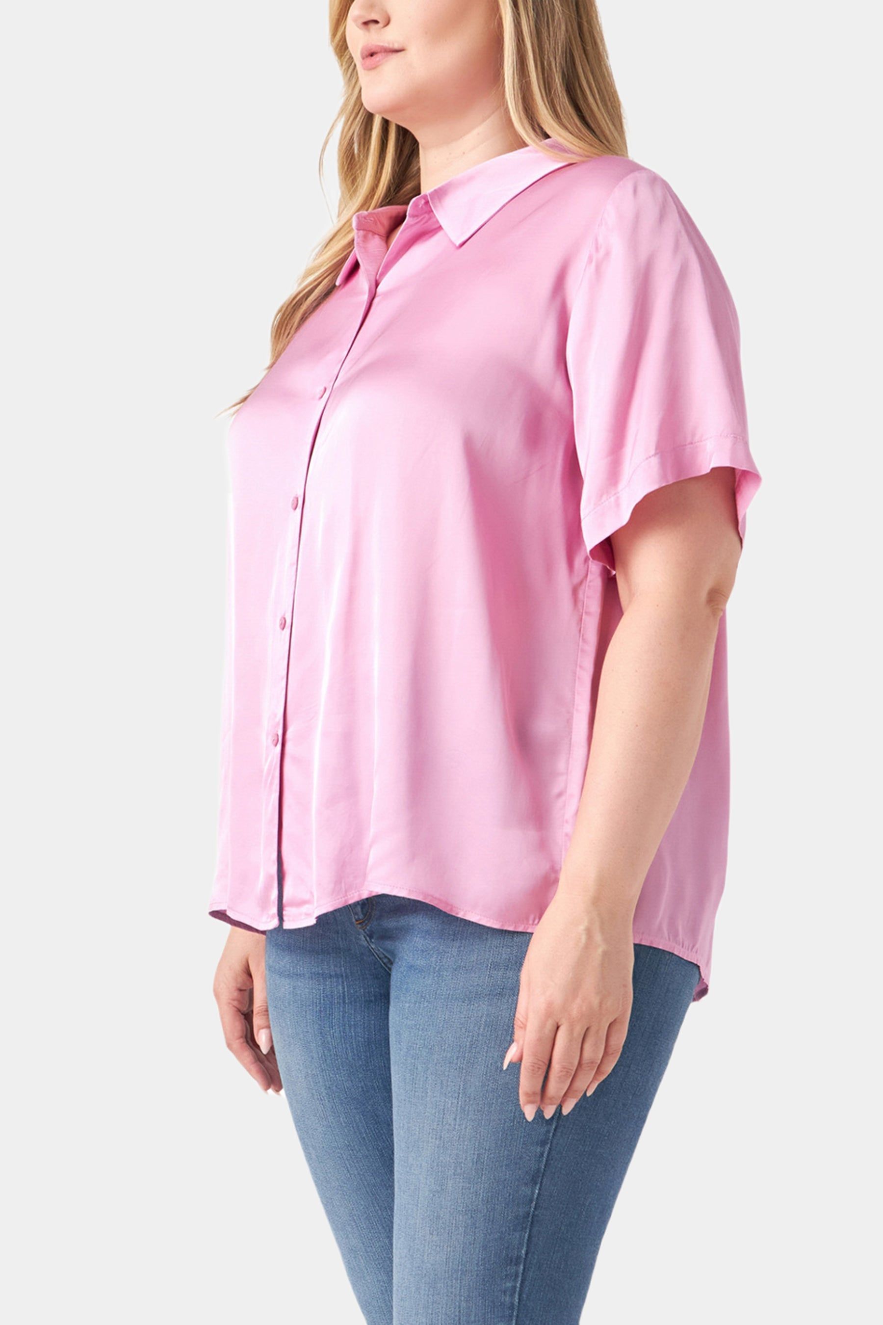 Satin Short Sleeve Shirt sold by Lord & Taylor product image thumbnail 4