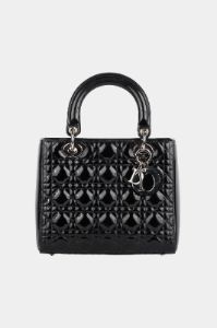 Lady Dior SHW Patent Medium Cannage Shoulder Bag sold by Lord & Taylor