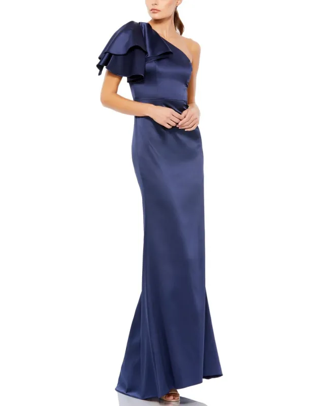 Asymmetrical Satin Sheath Gown sold by Lord & Taylor