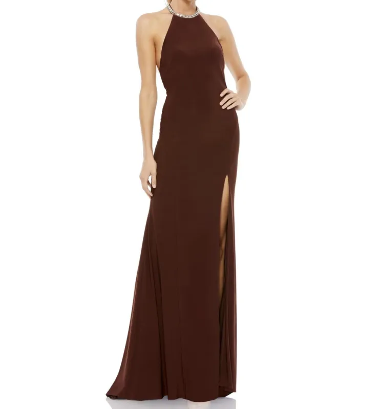 Halter Jersey Gown sold by Lord & Taylor