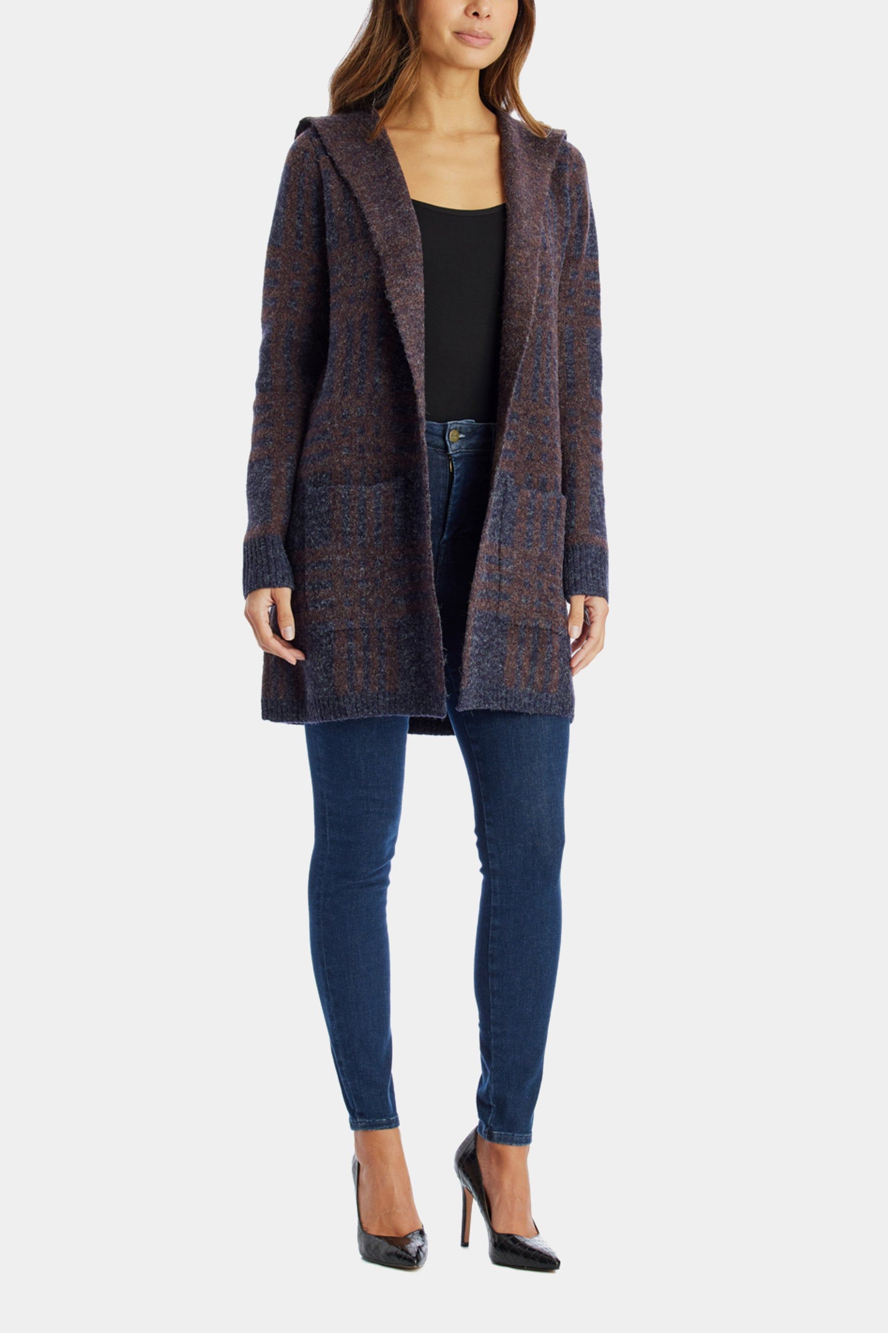 Hooded Plaid Shacket sold by Lord & Taylor product image thumbnail 2