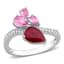 Pear Shape Ruby Pink Sapphire and Diamond Ring in 14K White Gold sold by Lord & Taylor product image thumbnail 3