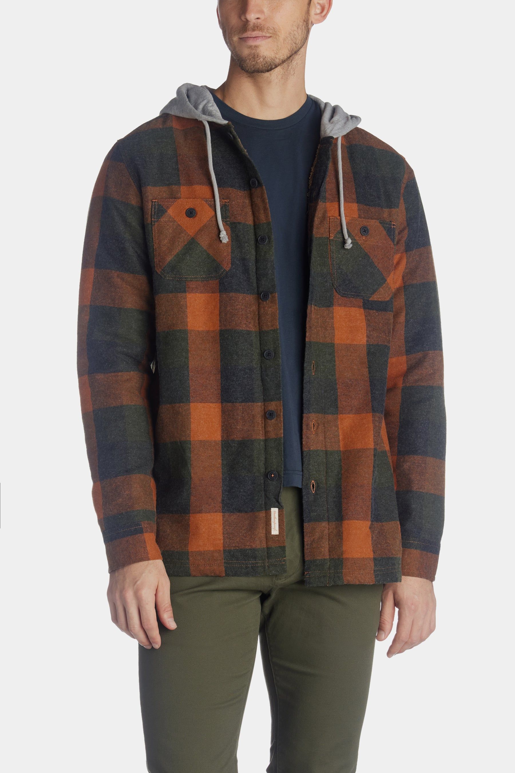 Sherpa Lined Flannel Hooded Shirt Jacket sold by Lord & Taylor product image thumbnail 4