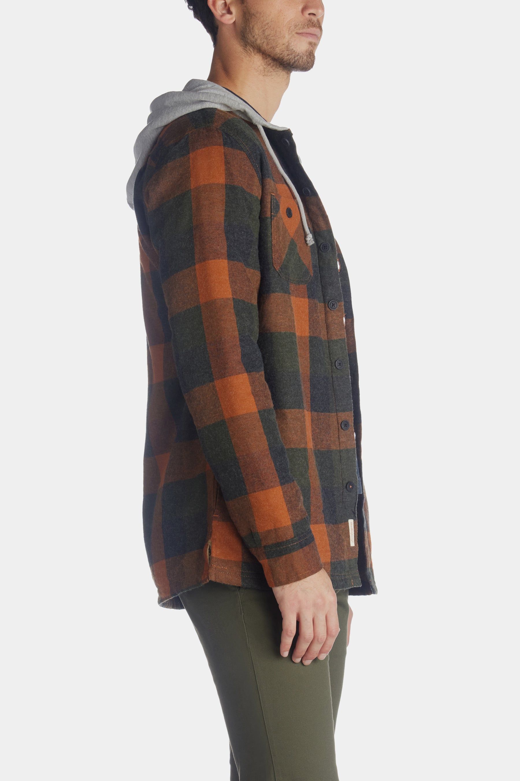 Sherpa Lined Flannel Hooded Shirt Jacket sold by Lord & Taylor product image thumbnail 5