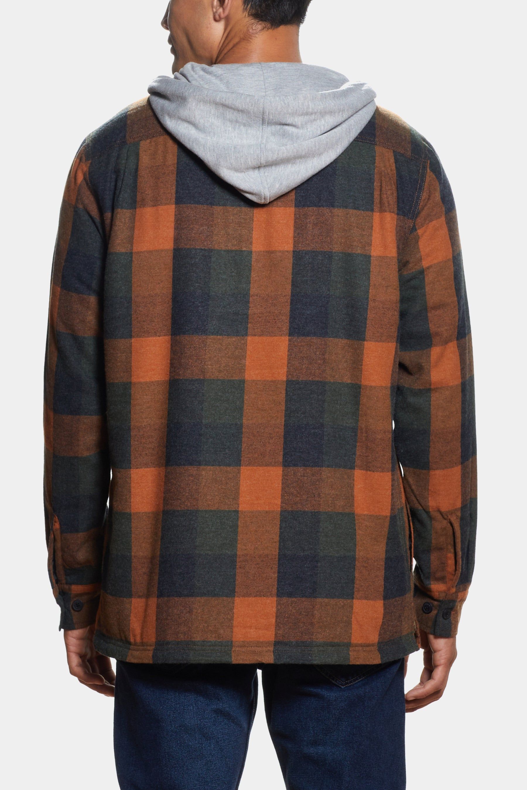 Sherpa Lined Flannel Hooded Shirt Jacket sold by Lord & Taylor product image thumbnail 2