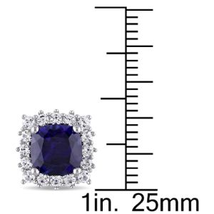 Lab-Created Blue and White Sapphire Earrings sold by Lord & Taylor
