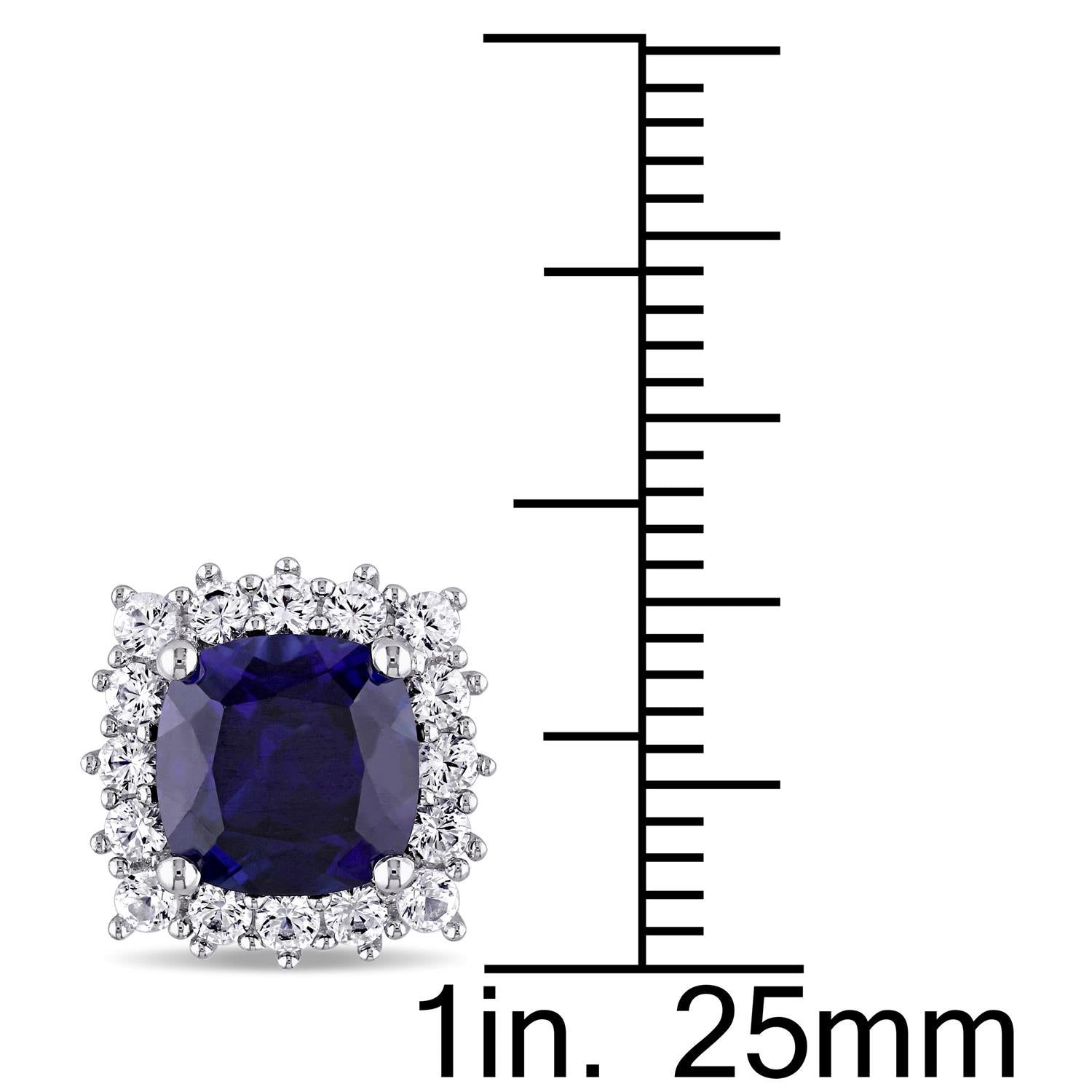 Lab-Created Blue and White Sapphire Earrings sold by Lord & Taylor product image thumbnail 2