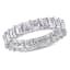 Diamond Emerald Cut Eternity Ring Set in 18k White Gold sold by Lord & Taylor product image thumbnail 3