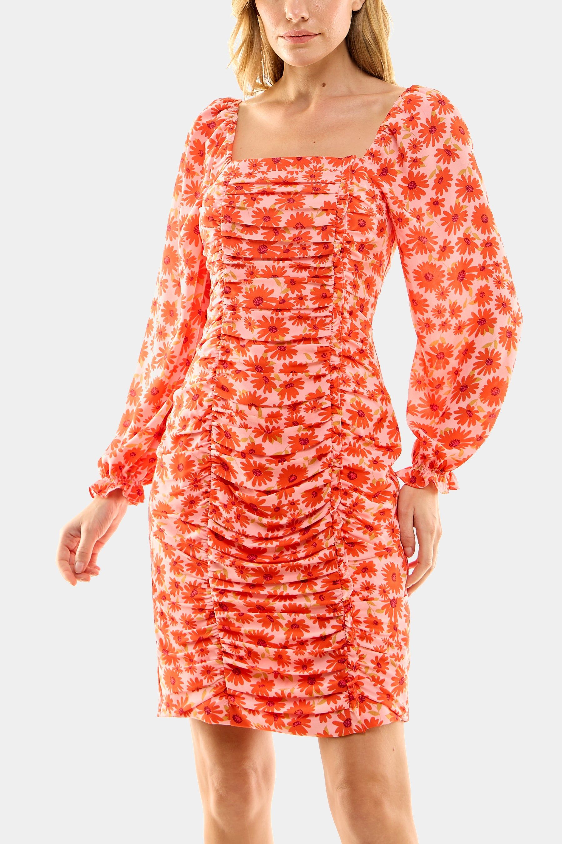 Ruched Floral Mini Dress sold by Lord & Taylor product image thumbnail 4