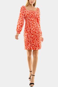 Ruched Floral Mini Dress sold by Lord & Taylor