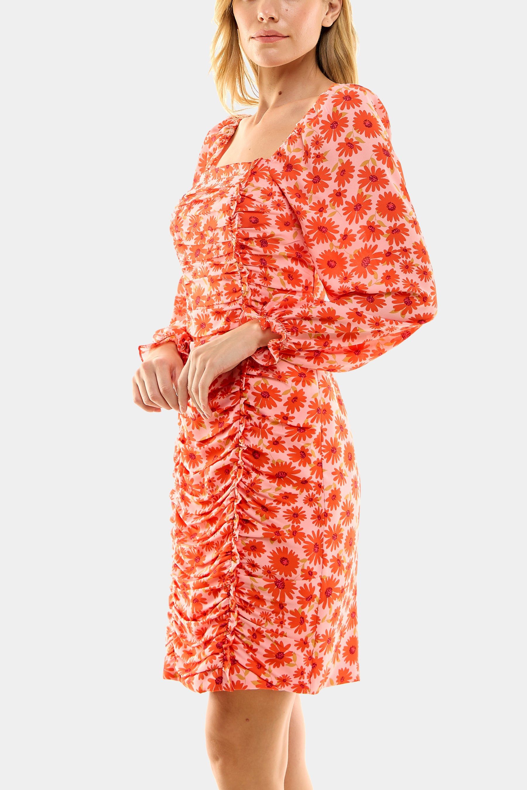 Ruched Floral Mini Dress sold by Lord & Taylor product image thumbnail 6