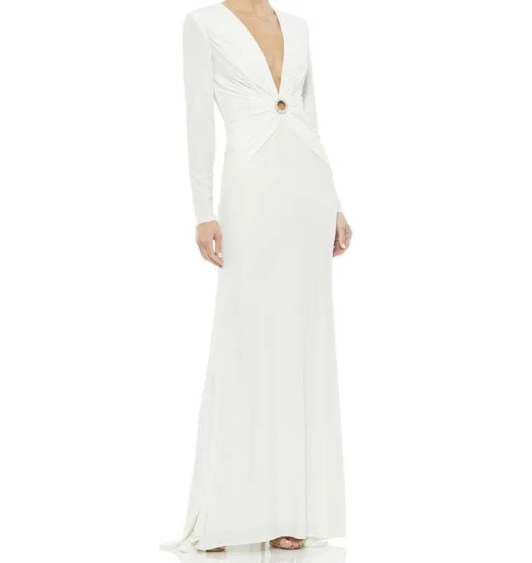Long Sleeve Keyhole Gown sold by Lord & Taylor