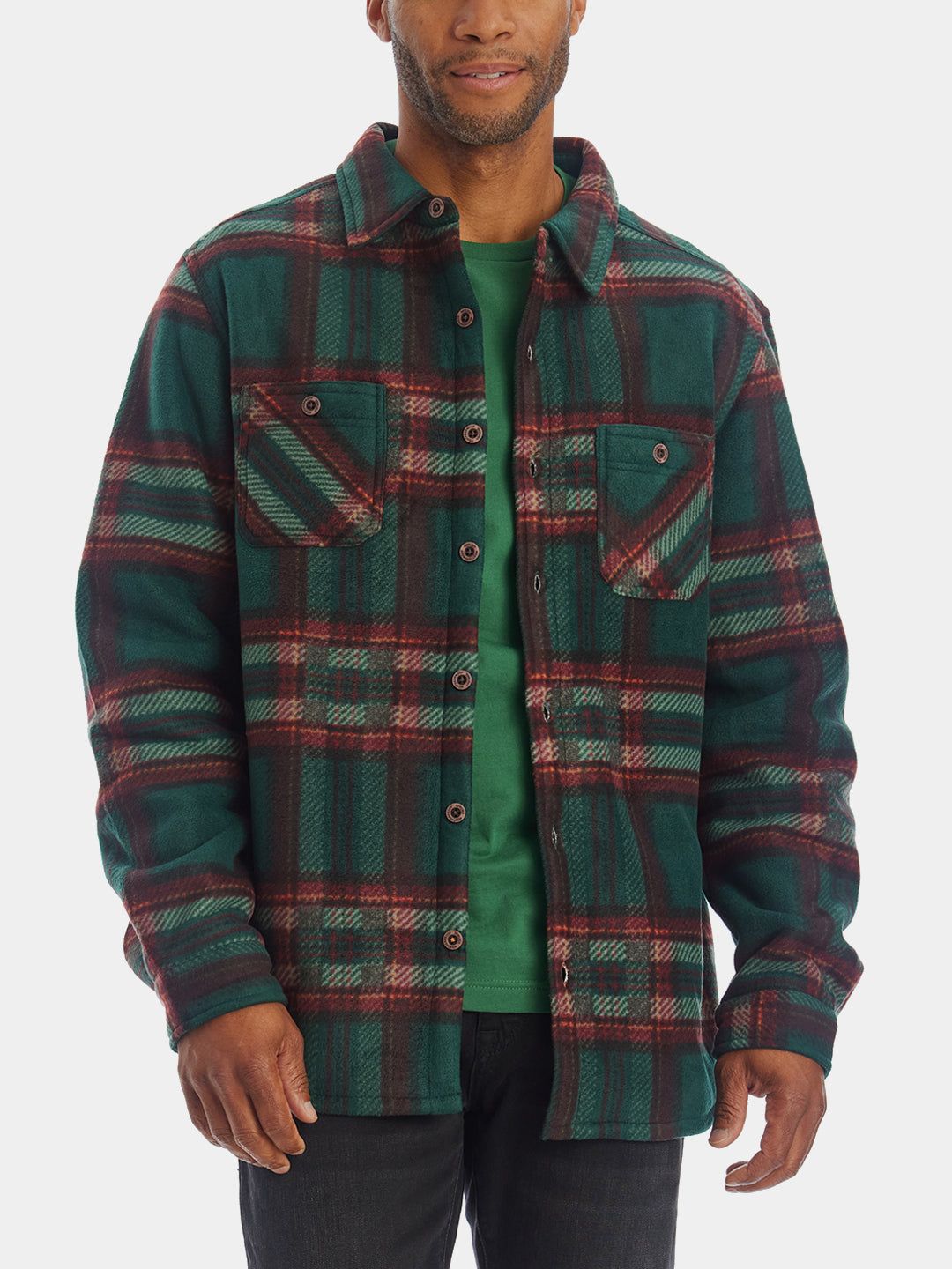 Sherpa Lined Fleece Shirt Jacket sold by Lord & Taylor product image thumbnail 2