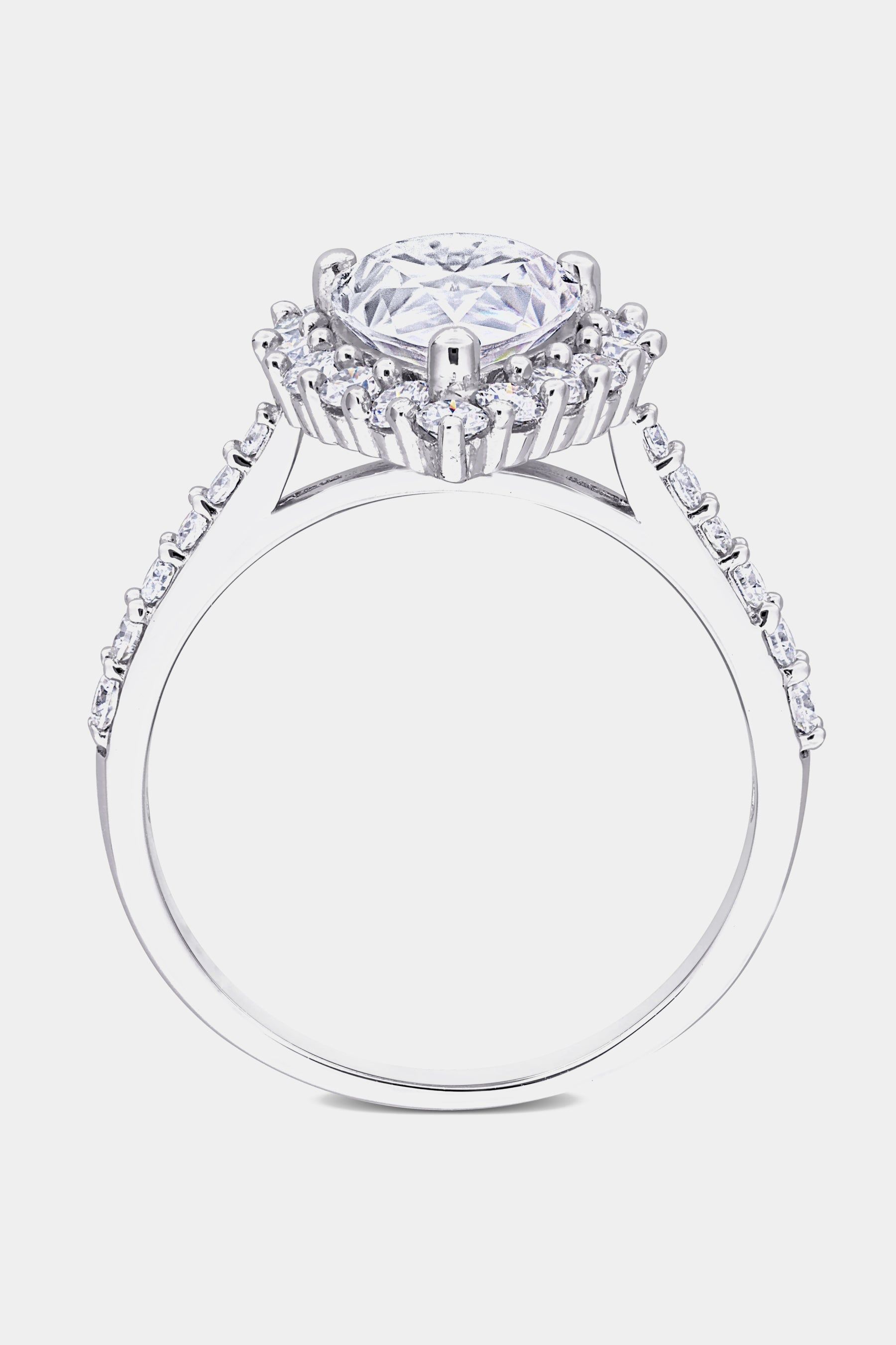 Pear-Cut Moissanite Halo Ring sold by Lord & Taylor product image thumbnail 2