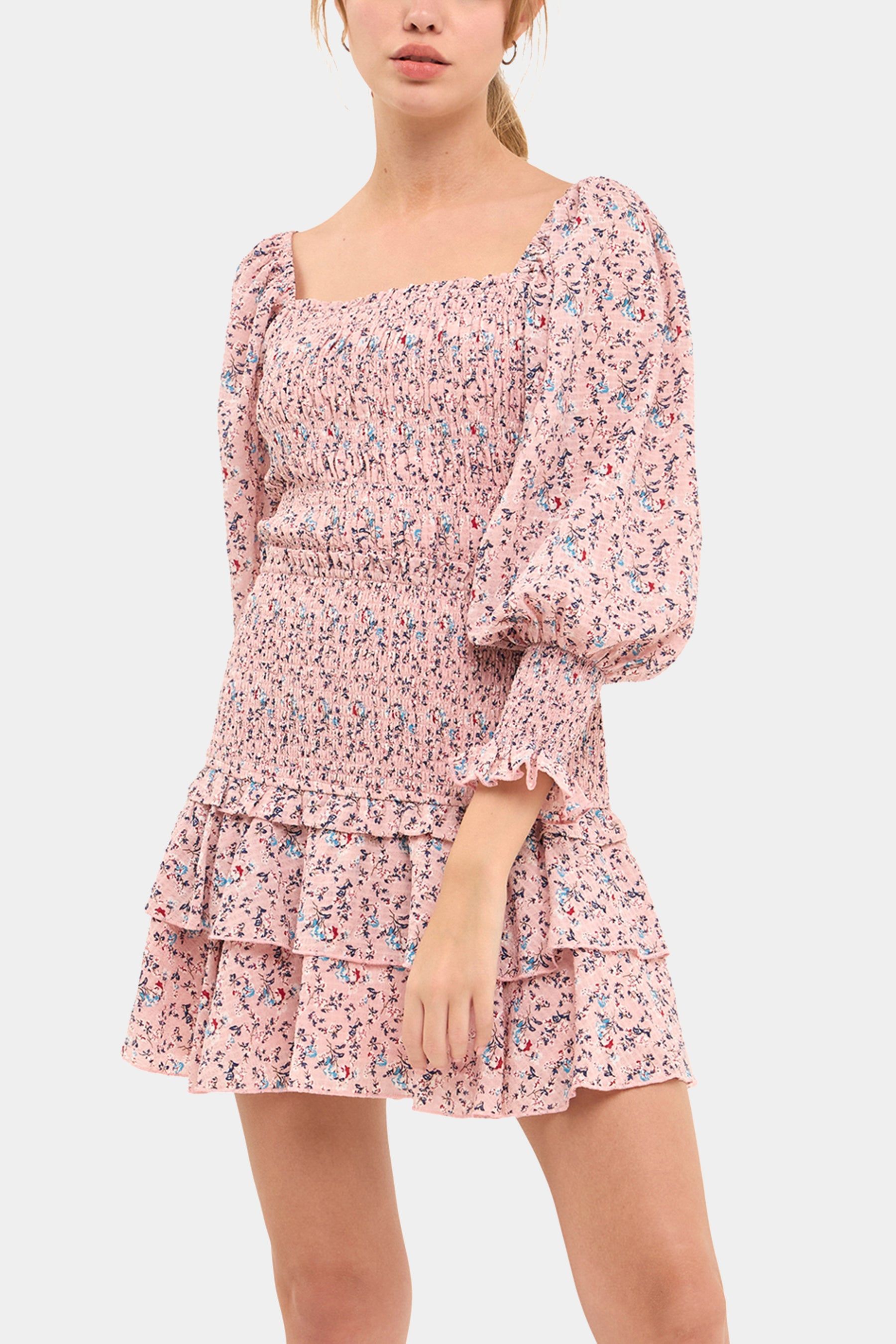 Floral Smocked Long Sleeve Top sold by Lord & Taylor