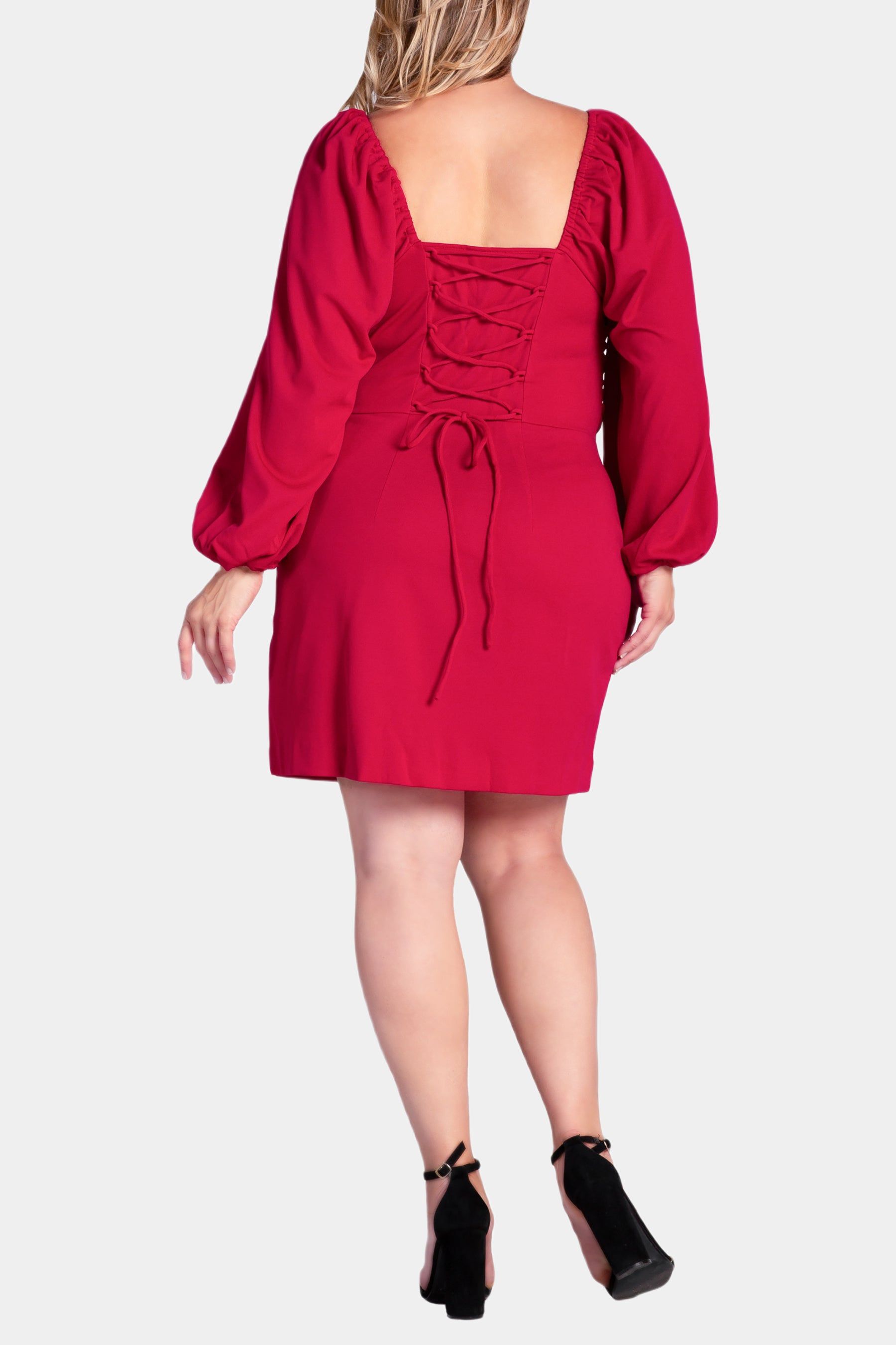 Anoma Women's Corset Waist Balloon Sleeve Mini Dress sold by Lord & Taylor product image thumbnail 2