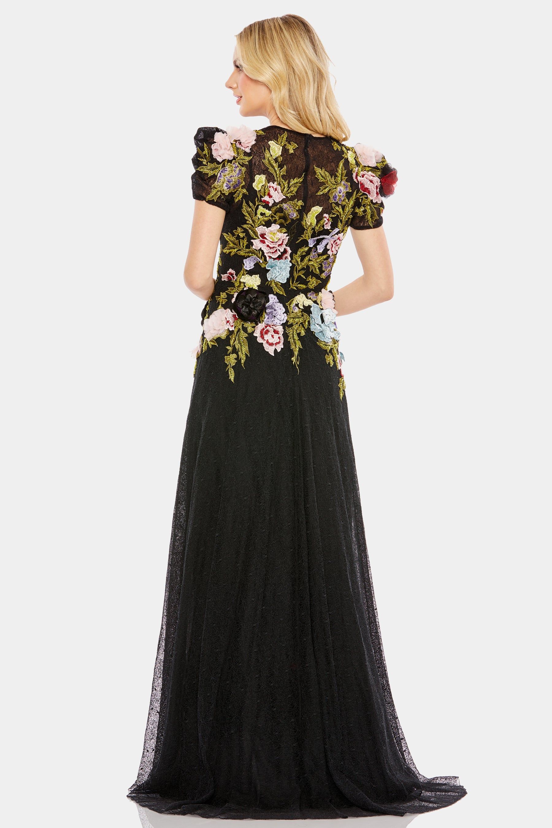 Embroidered Floral Long Sleeve Gown sold by Lord & Taylor product image thumbnail 4