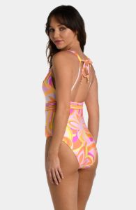 Swirl V-Plunge One Piece Swimsuit sold by Lord & Taylor