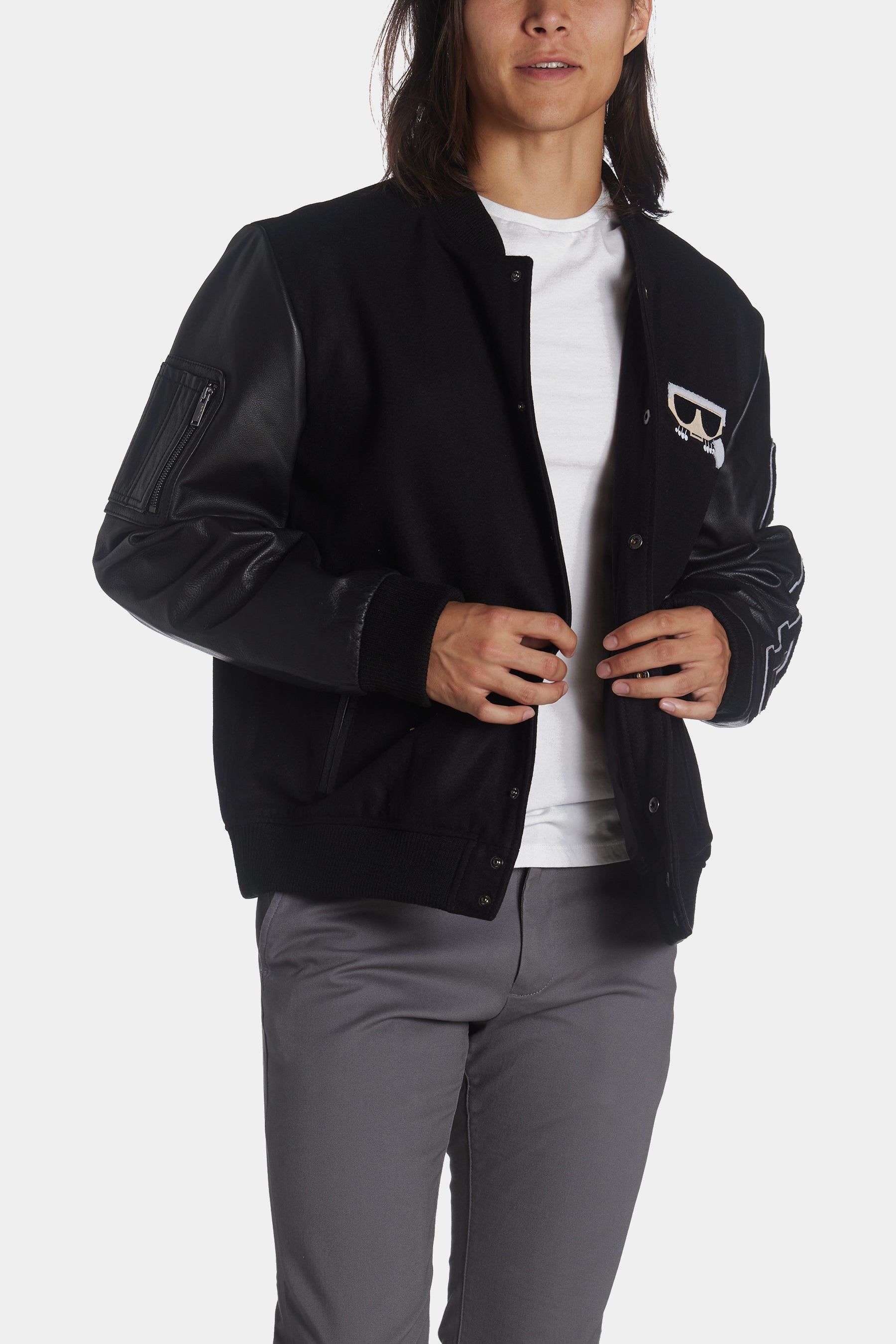 Varsity Bomber Jacket sold by Lord & Taylor product image thumbnail 2