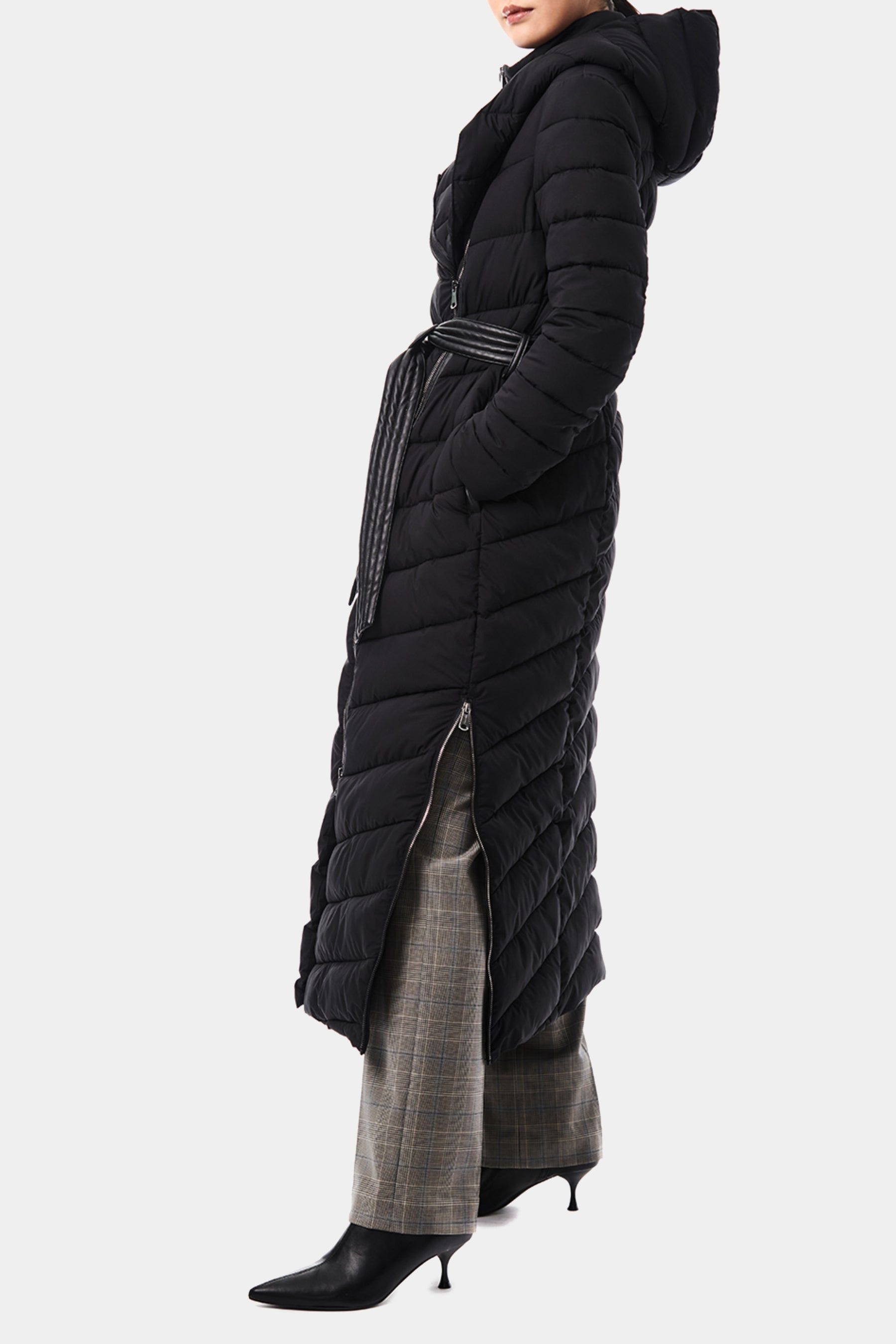 Tie-waist Combo Puffer Jacket sold by Lord & Taylor product image thumbnail 5