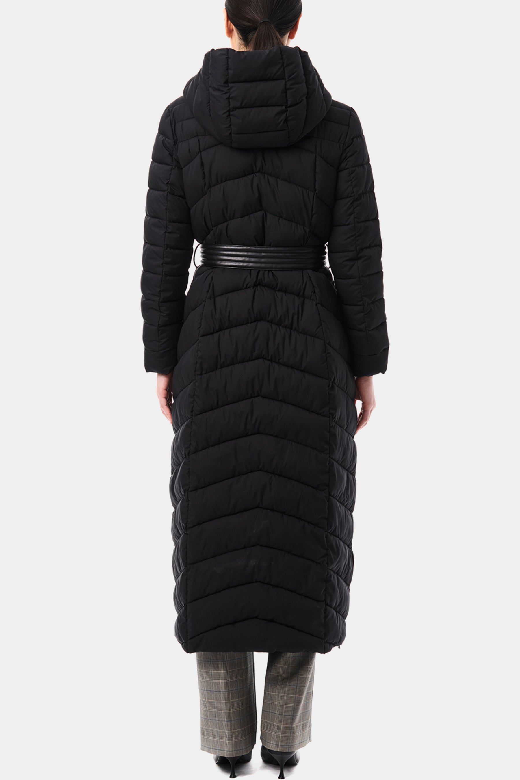 Tie-waist Combo Puffer Jacket sold by Lord & Taylor product image thumbnail 3