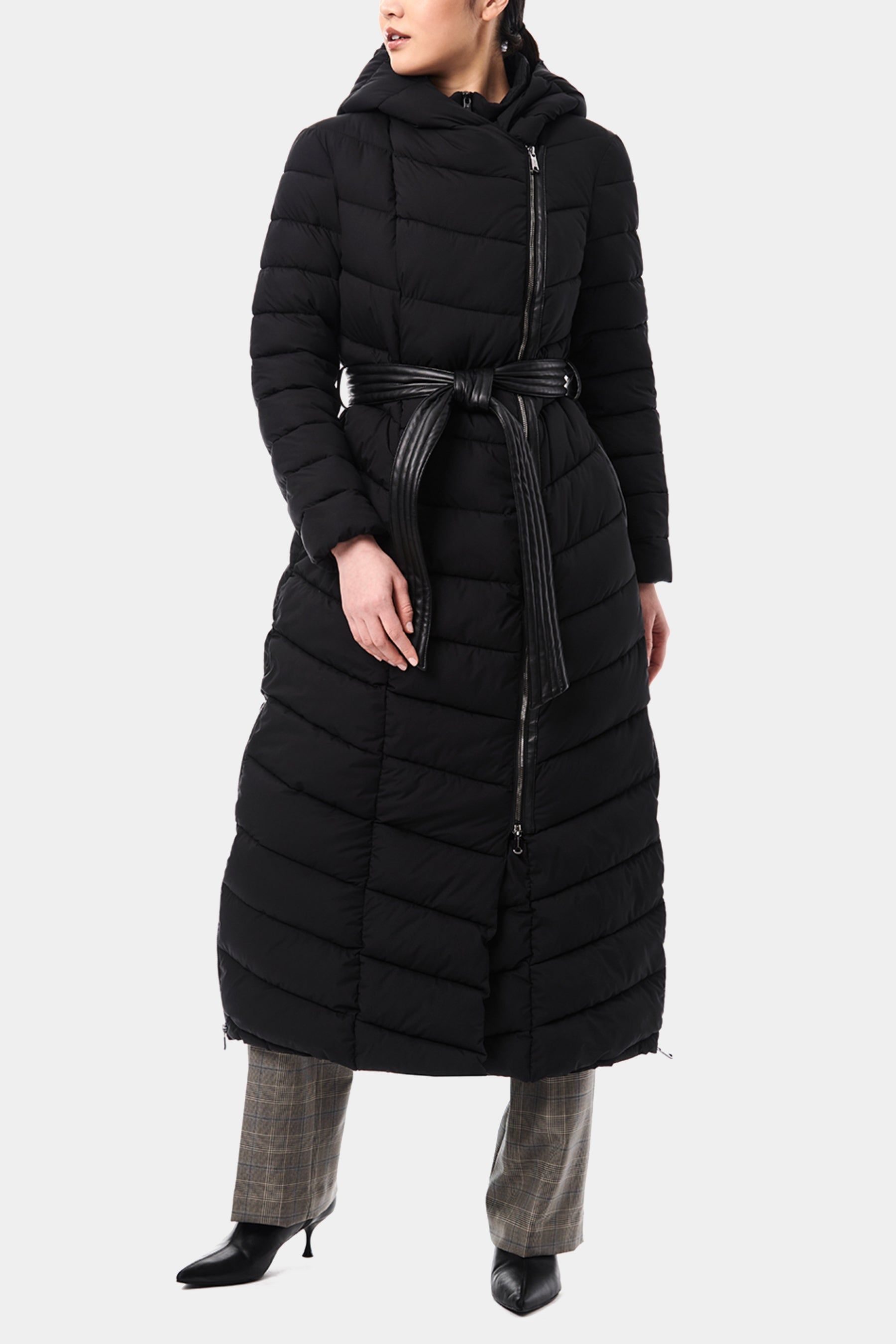 Tie-waist Combo Puffer Jacket sold by Lord & Taylor