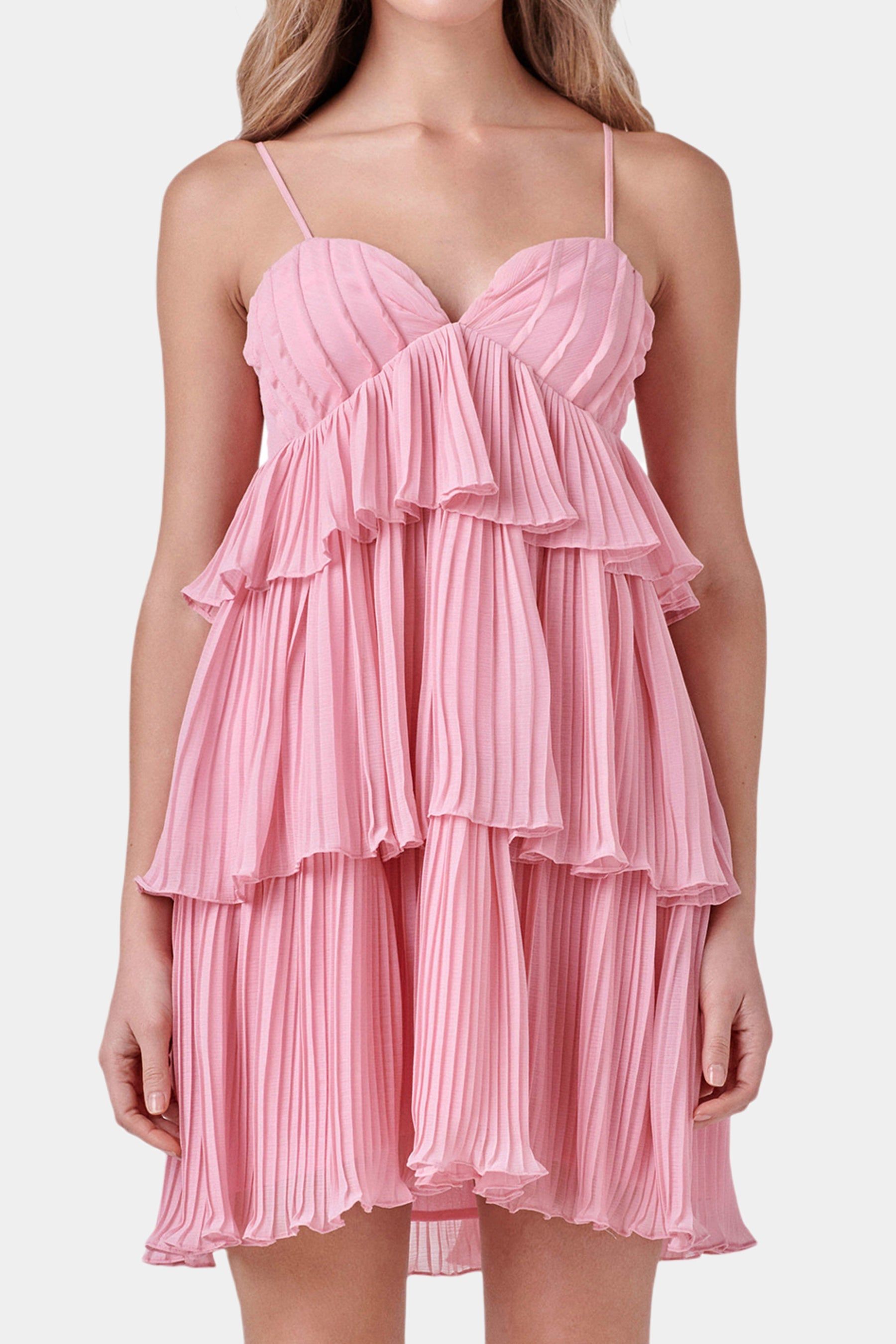 Pleated Chiffon Mini Dress sold by Lord & Taylor product image thumbnail 2
