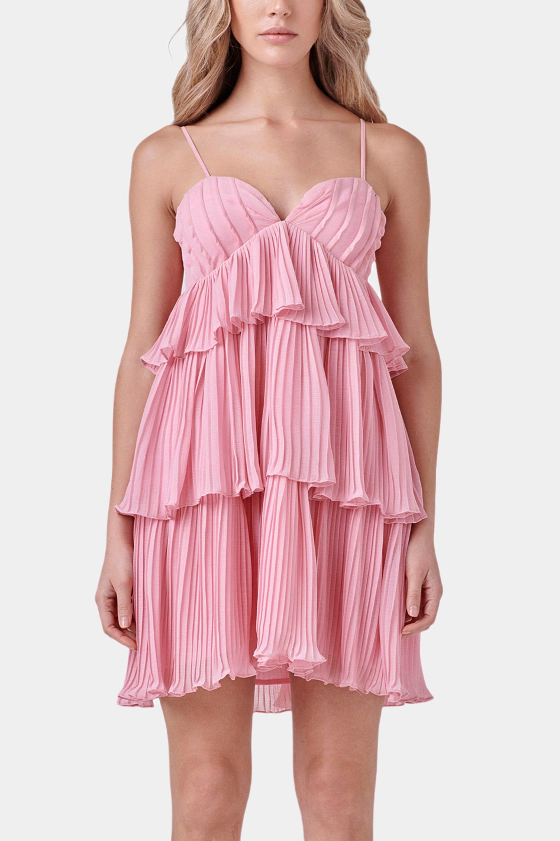 Pleated Chiffon Mini Dress sold by Lord & Taylor
