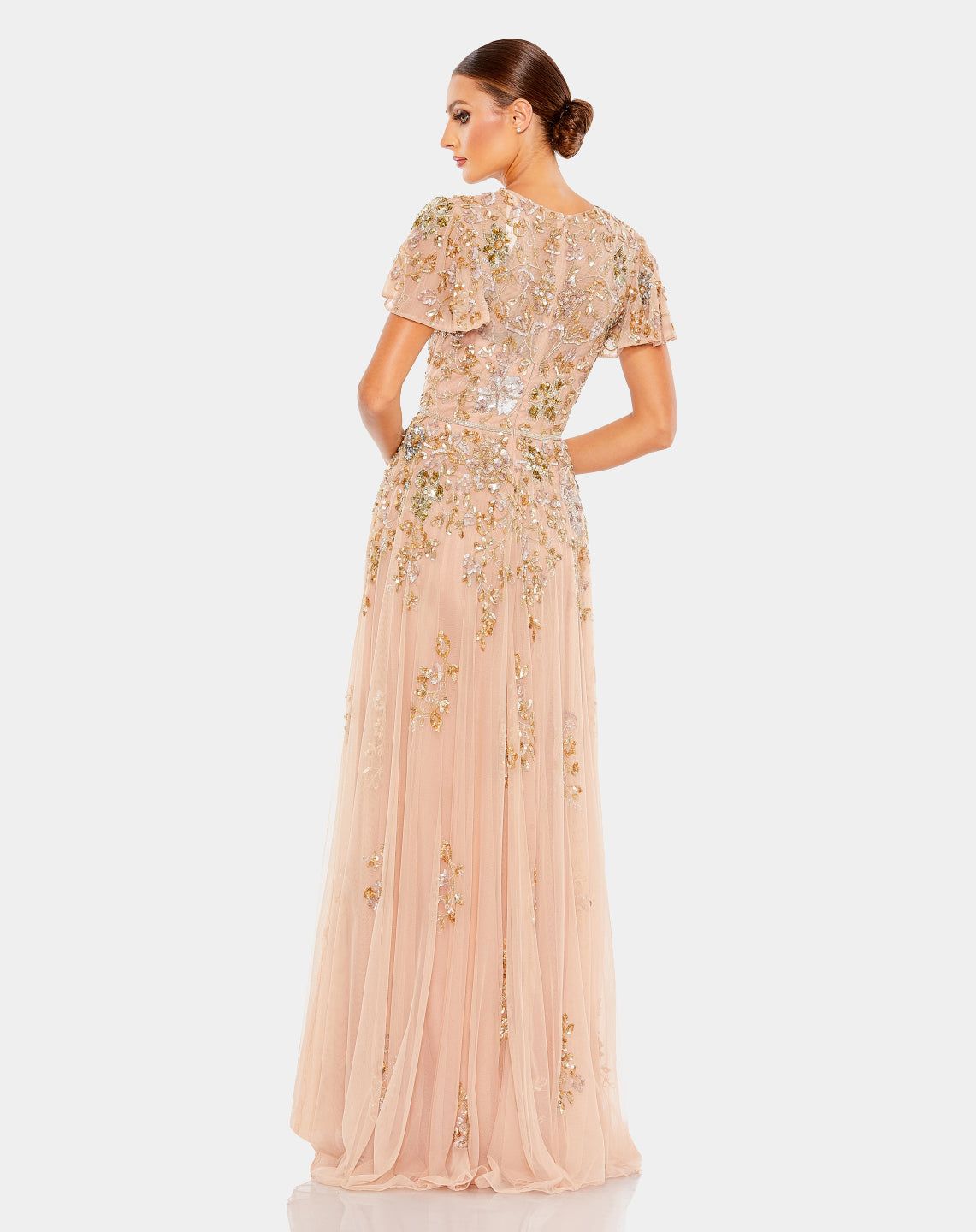 Embellished Butterfly Sleeve High Neck Gown sold by Lord & Taylor product image thumbnail 4