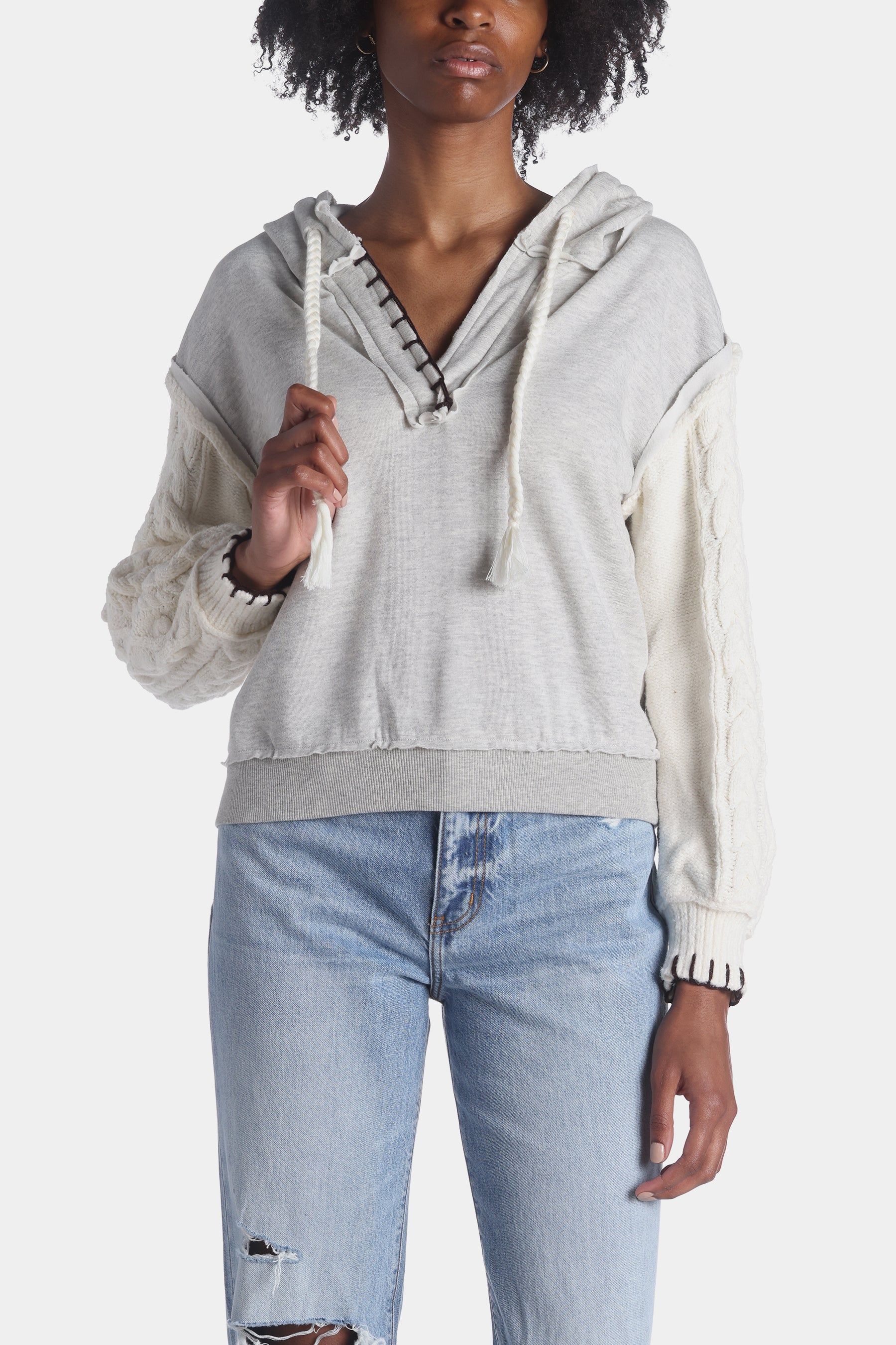 Novelty Sweater Sleeve Hoodie sold by Lord & Taylor