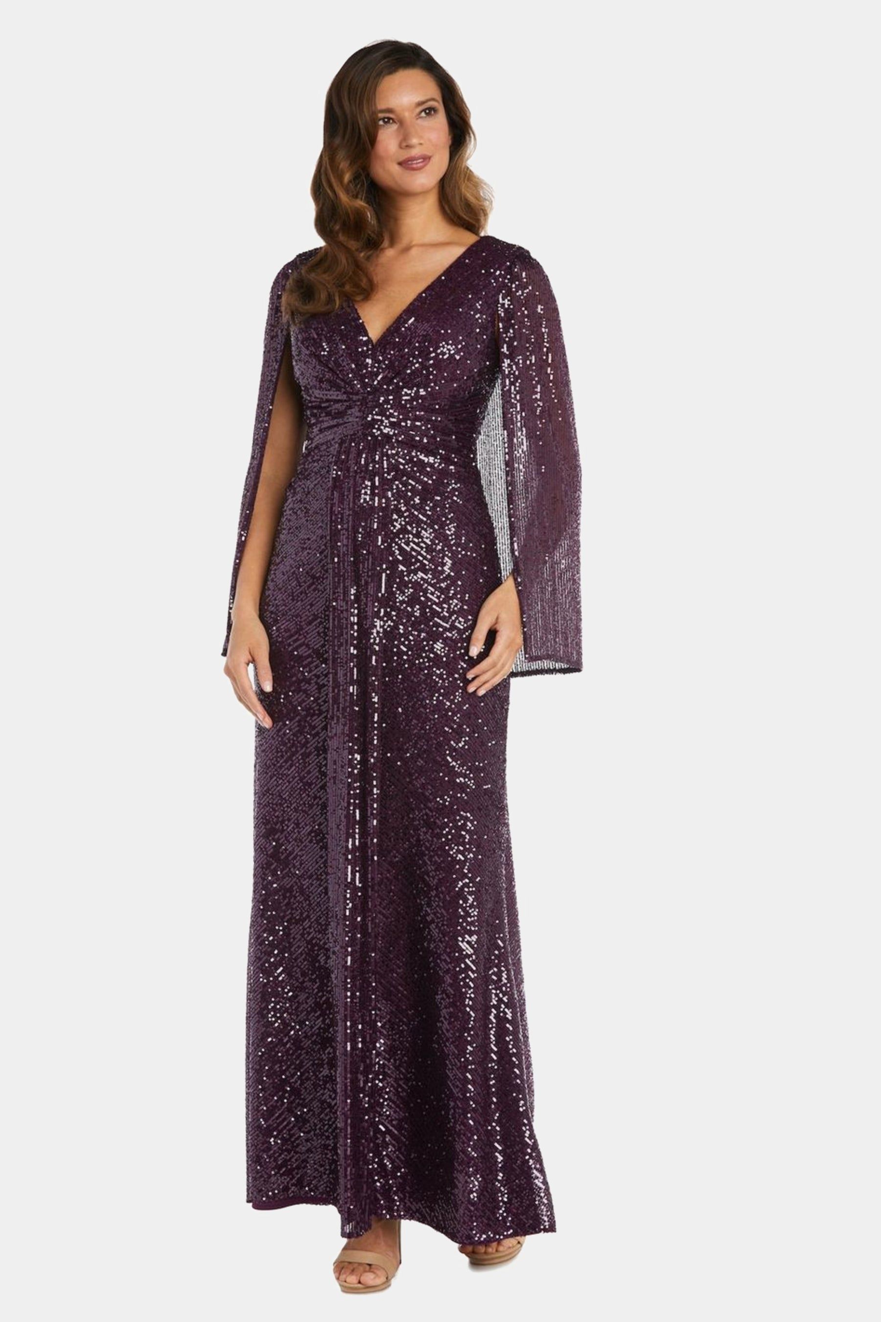 V-Neck Gown with Cape Attachment sold by Lord & Taylor