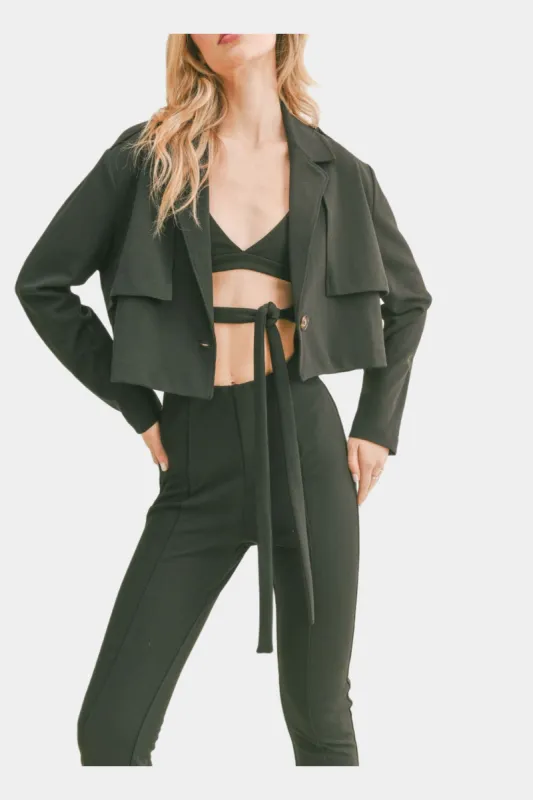 Evening Cocktail Cropped Trench Jacket sold by Lord & Taylor