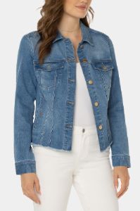 Fray Hem Classic Jean Jacket sold by Lord & Taylor