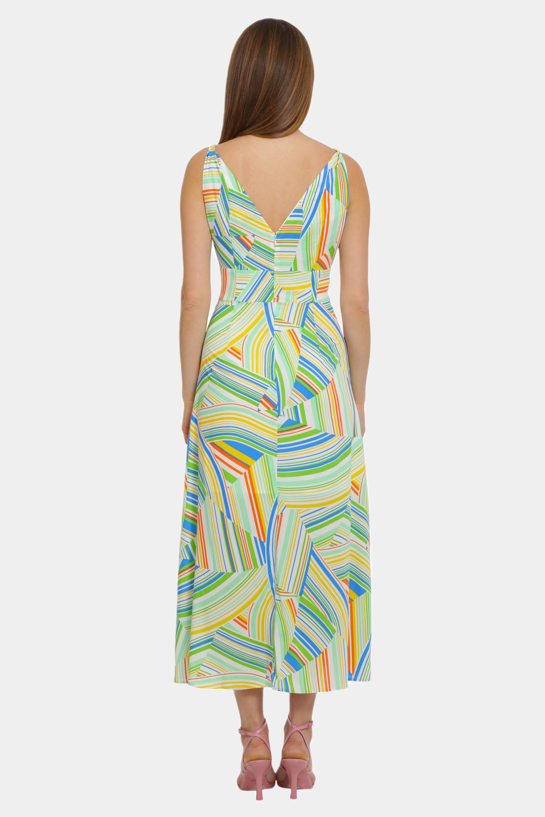V-neck striped midi dress sold by Lord & Taylor product image thumbnail 3