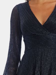 Long  Sleeve V-Neck Metallic Knit Wrap sold by Lord & Taylor
