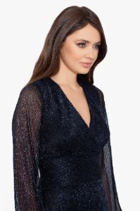 Long  Sleeve V-Neck Metallic Knit Wrap sold by Lord & Taylor