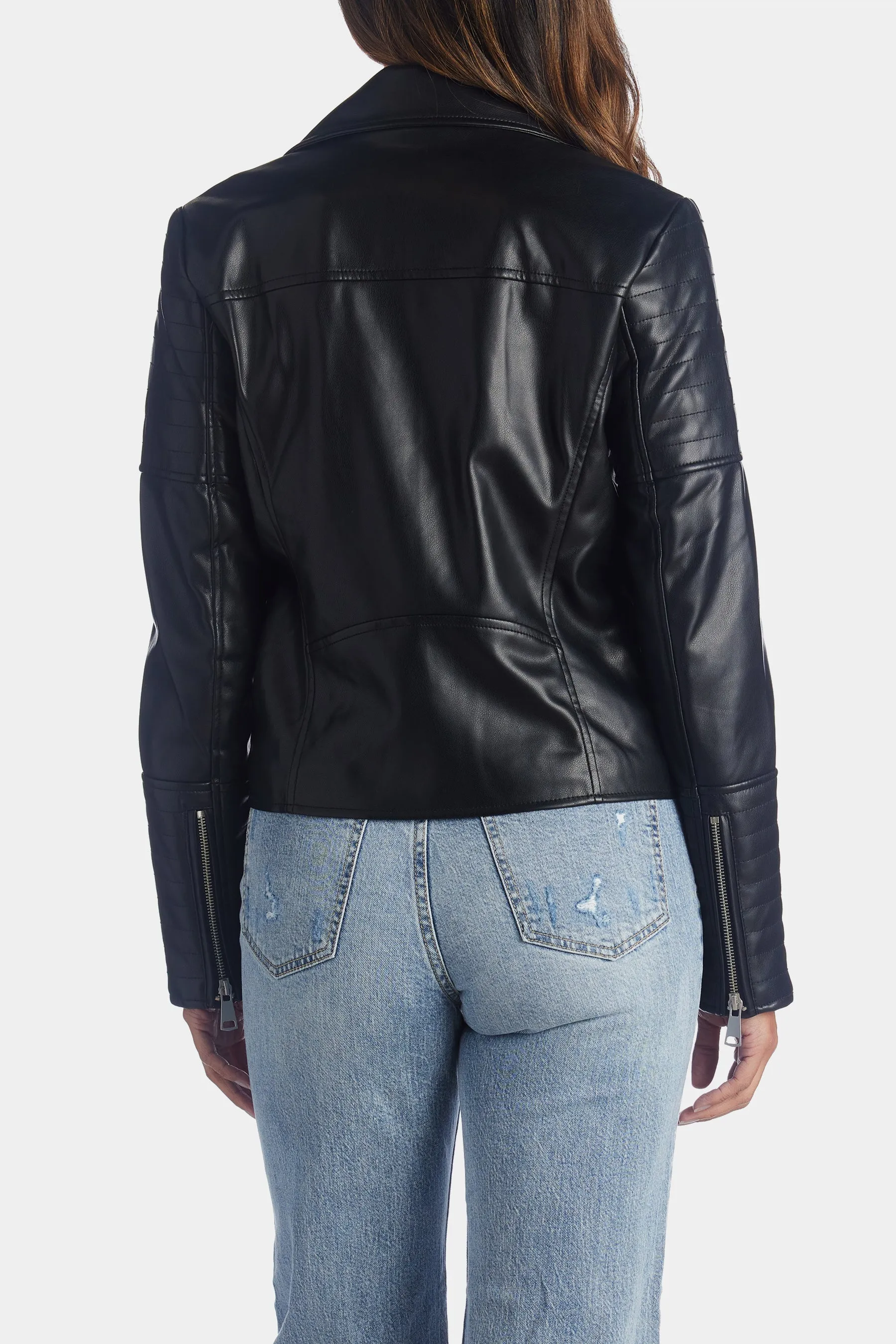 Faux Leather Moto Jacket sold by Lord & Taylor product image thumbnail 2