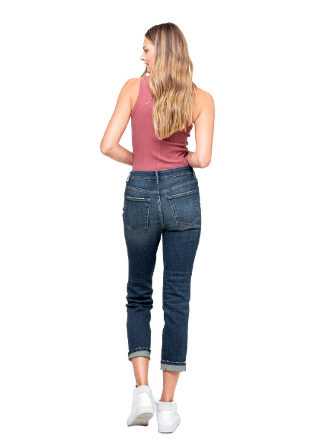 Cuffed Stretch Boyfriend Jean sold by Lord & Taylor product image thumbnail 5