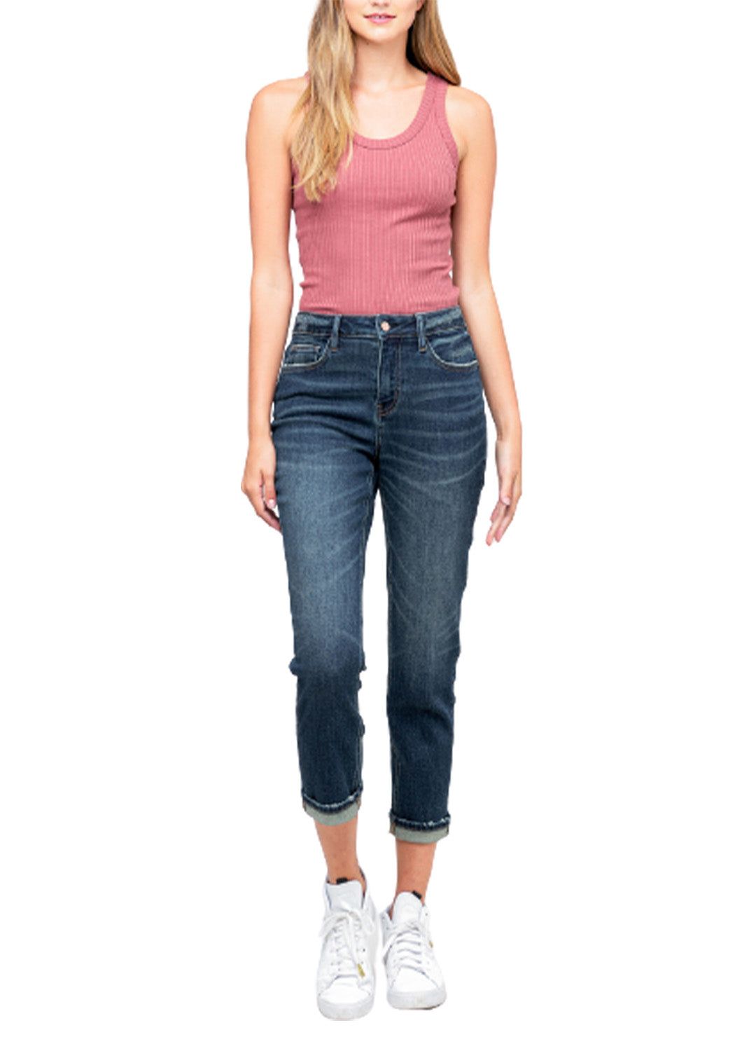 Cuffed Stretch Boyfriend Jean sold by Lord & Taylor