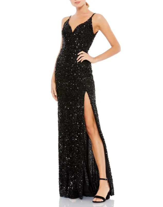 Sequined Sleeveless Trumpet Gown sold by Lord & Taylor