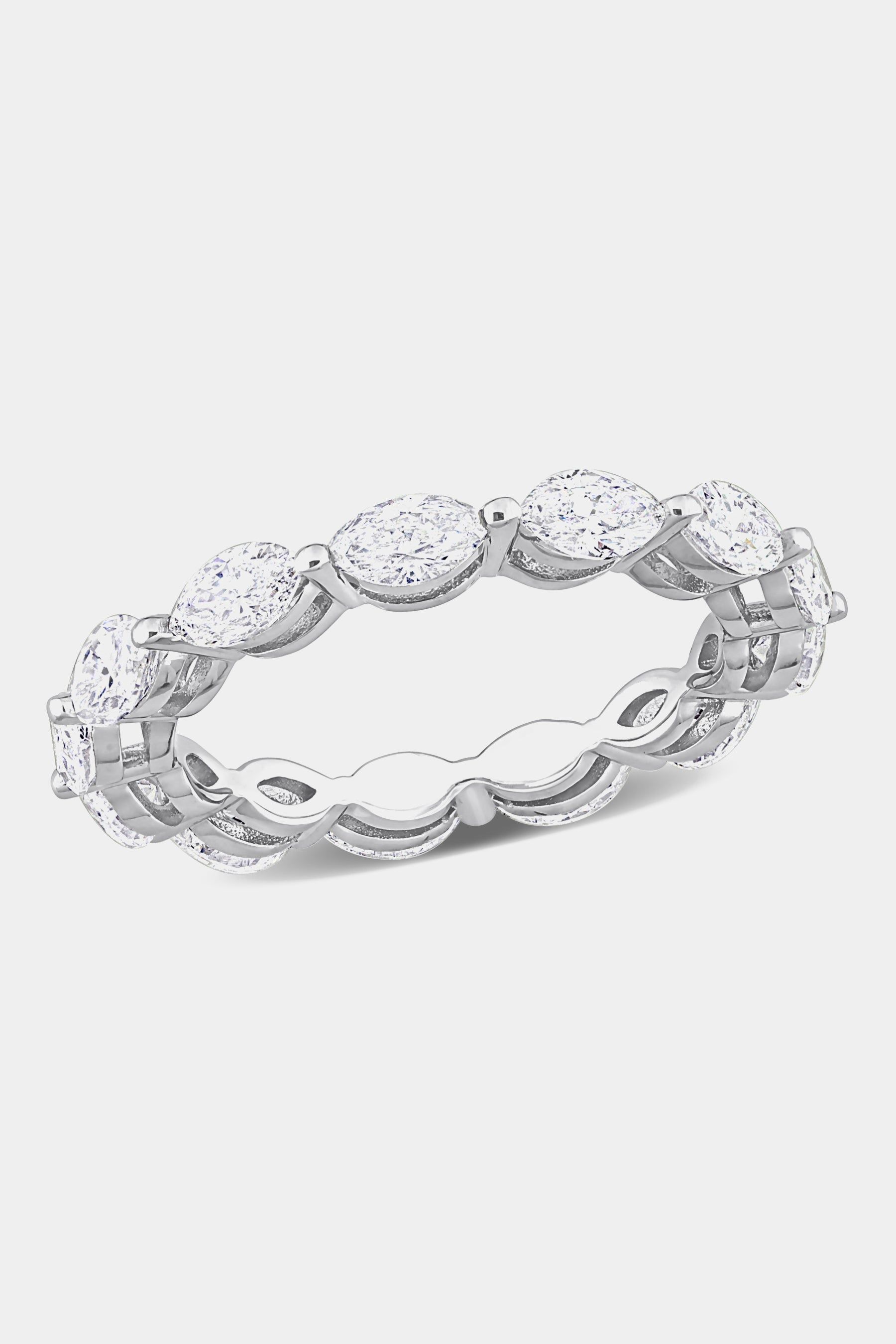 Diamond Marquise-Cut Eternity 14k White Gold Ring sold by Lord & Taylor